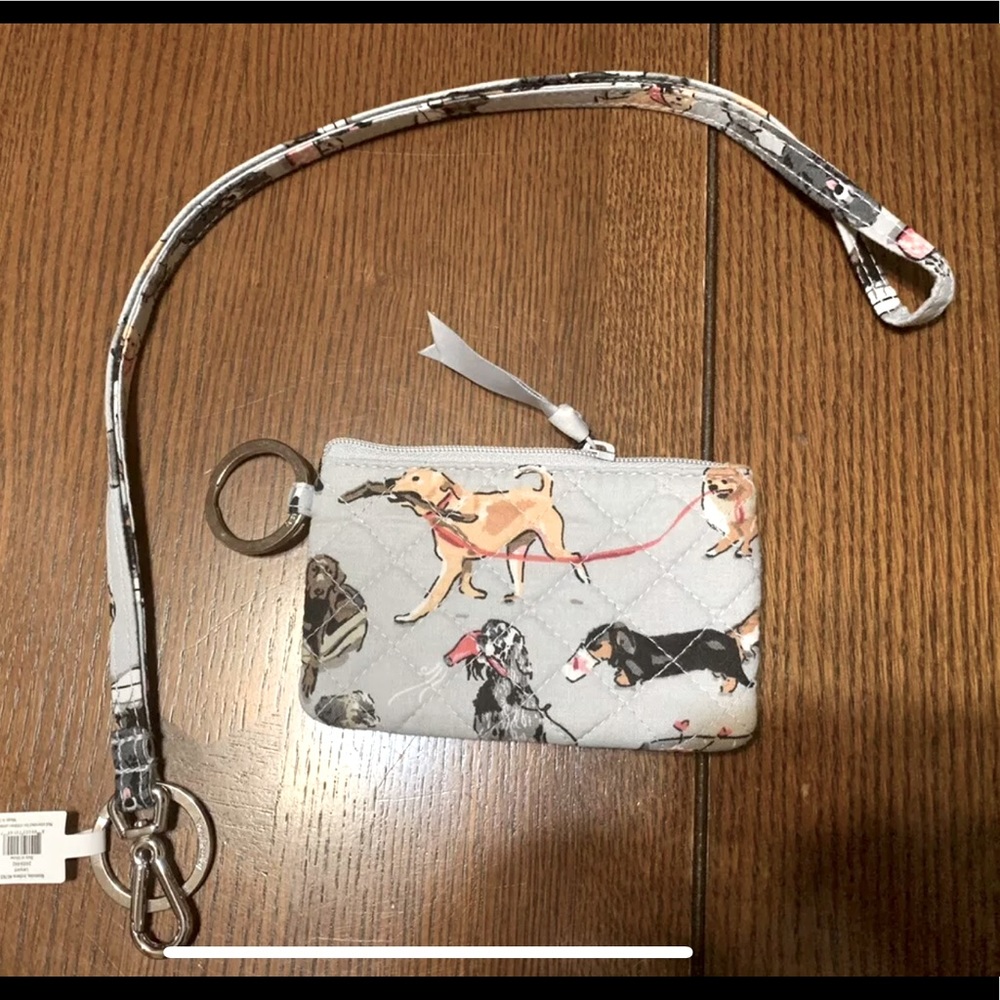 VERA BRADLEY nwt ZIP ID CASE & LANYARD BEST IN SHOW Puppy DOG LIMITED EDITION 🐶